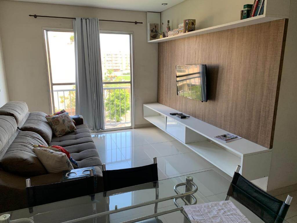 Sala do apartamento decorado praia da enseada, em Guarujá no Litoral de São Paulo - SP