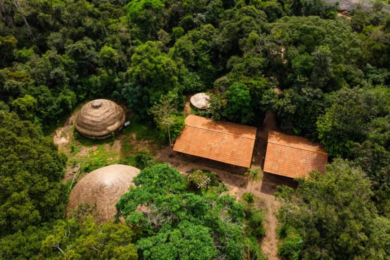 Comunidades Ribeirinhas de Tapajós no Pará vista de cima durante o dia