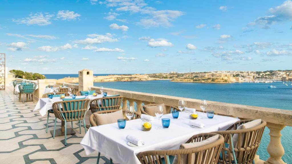 iniala harbour house hotel valletta malta restaurante