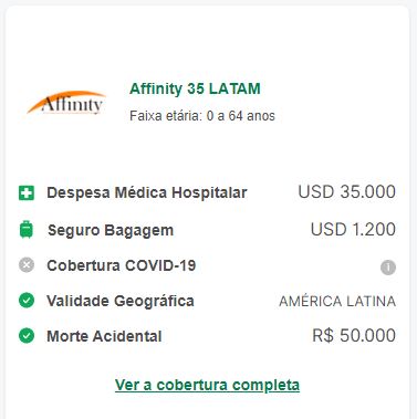 seguro viagem chile affinity 35 latam seguros promo