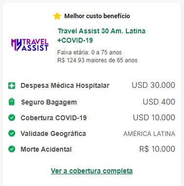 seguro viagem chile travel assist 30 am. Latina +covid-19