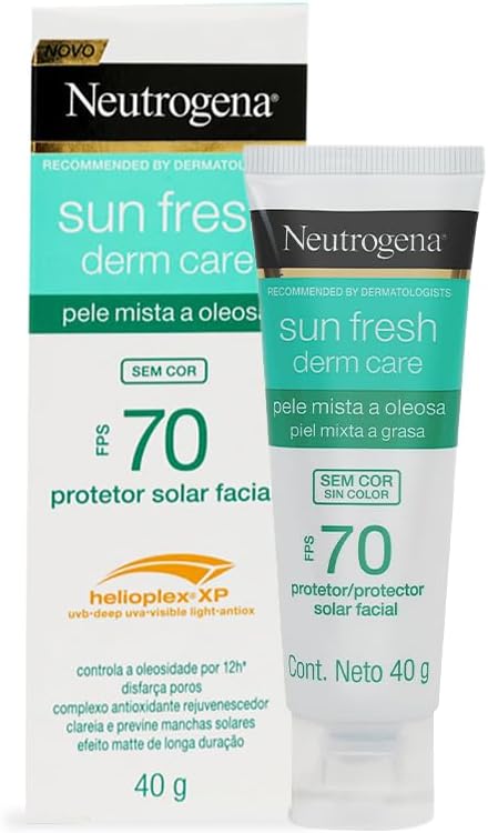 protetor solar facial para pele oleosa - Viajando com Lívia