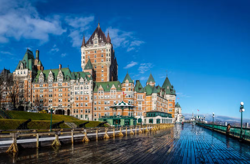 Vista do Château Frontenac em Quebec. (Divulgação)