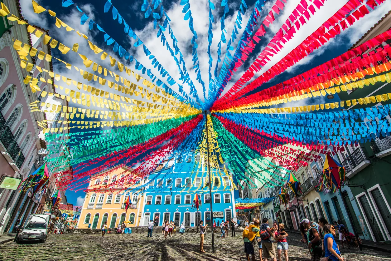 Festividades juninas no Largo do Pelourinho, Centro Histórico de Salvador da Bahia.