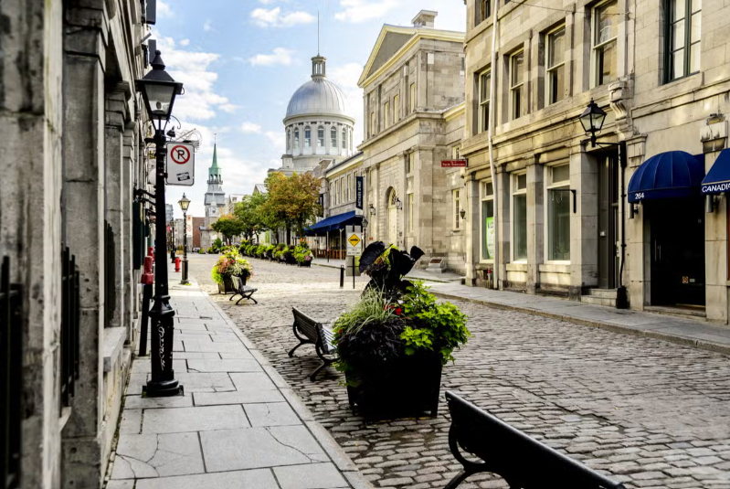 Paisagem durante o tour guiado em Montreal.
