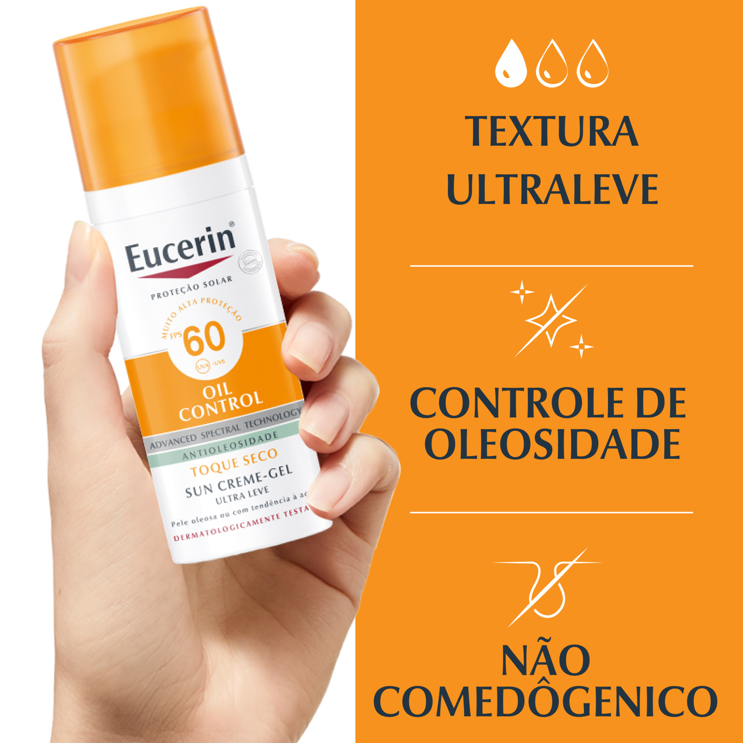 Protetor solar facial Eucerin para peles oleosas e com tendência à acne