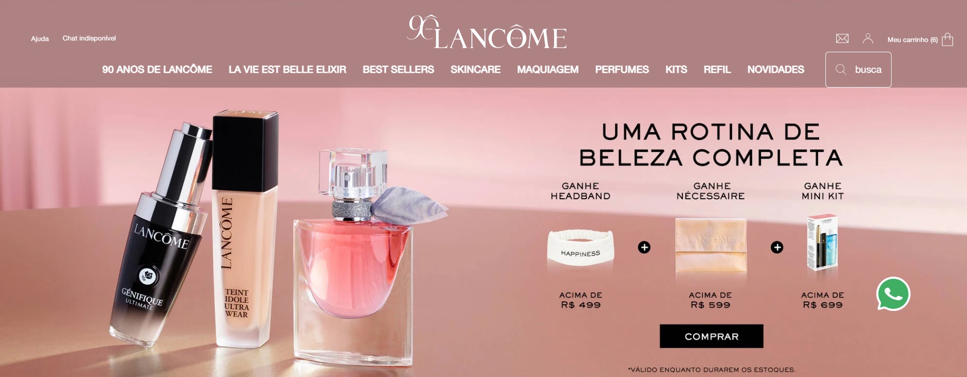 Home da marca Lancome é bom