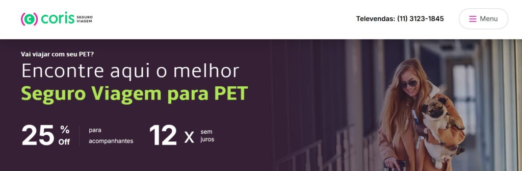 Seguro viagem para pets