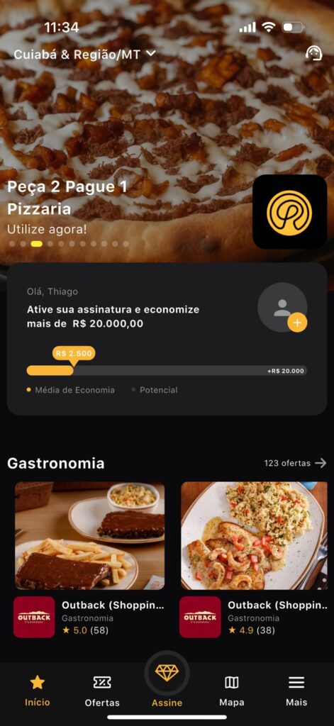 Conheça os parceiros do aplicativo de descontos em Cuiabá

