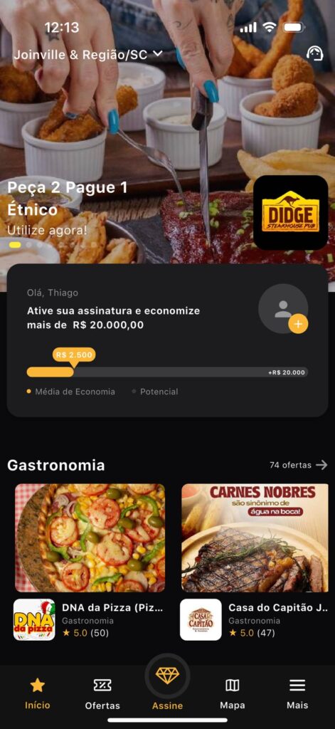 Conheça os parceiros do aplicativo de descontos em Joinville.
