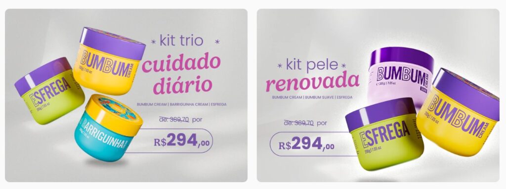 Kits completos para sua pele em Bumbum Cream