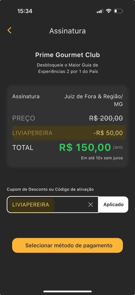 Prime Gourmet Cupom de desconto LIVIAPEREIRA