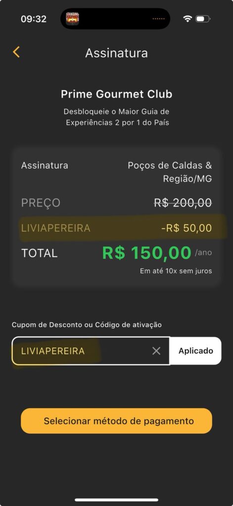 Cupom LIVIAPEREIRA 10% DE DESCONTO Prime Gourmet Poços de Caldas