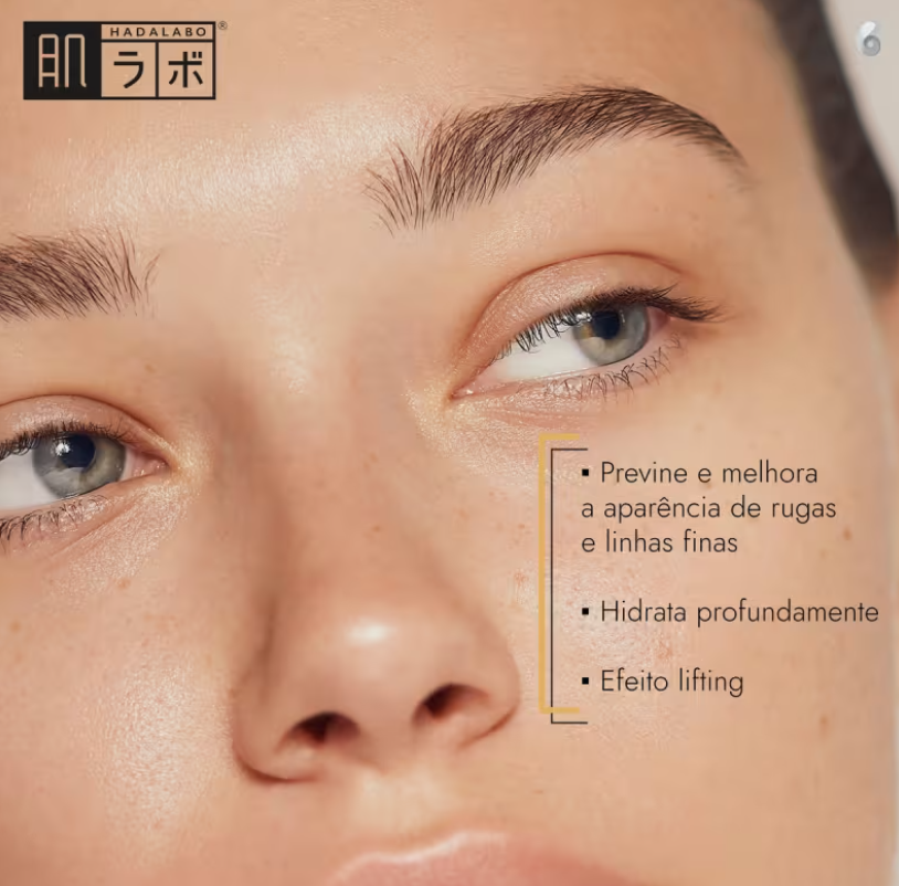 Hidratação intensa para a região dos olhos, ideal para pele ressecada e linhas finas.