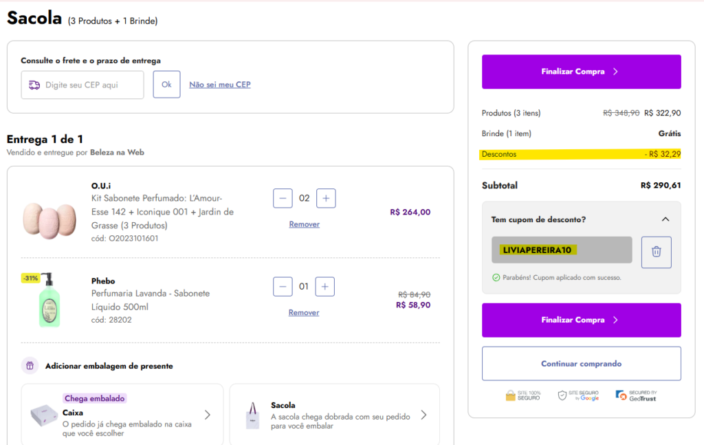 Sabonetes de presente para o Dia das M&atilde;es