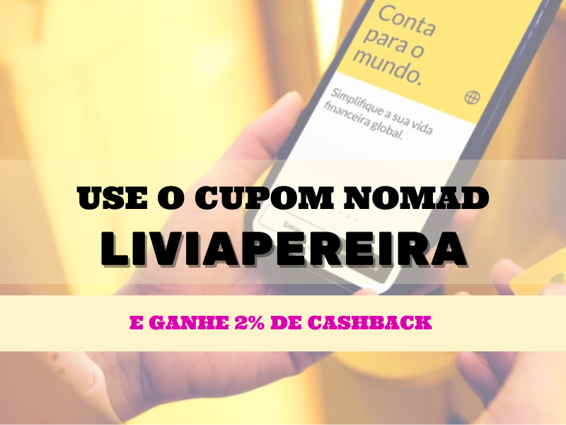 Use o cupom LIVIAPEREIRA e ganhe 2% de cashback!