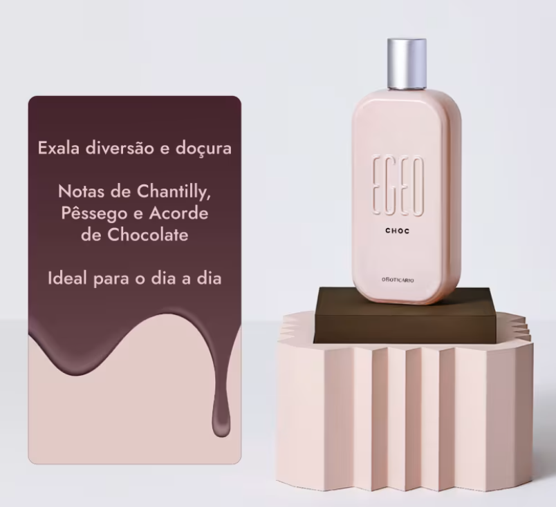 Cosméticos inspirados em chocolate