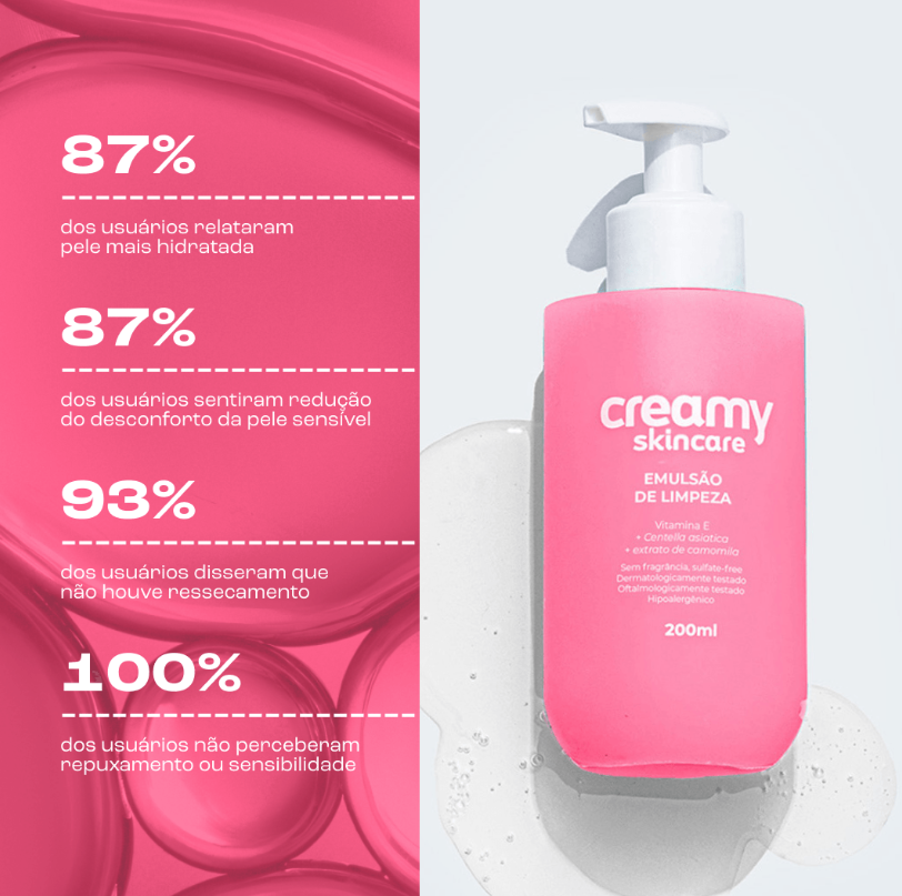 produtos Creamy para pele oleosa e seca