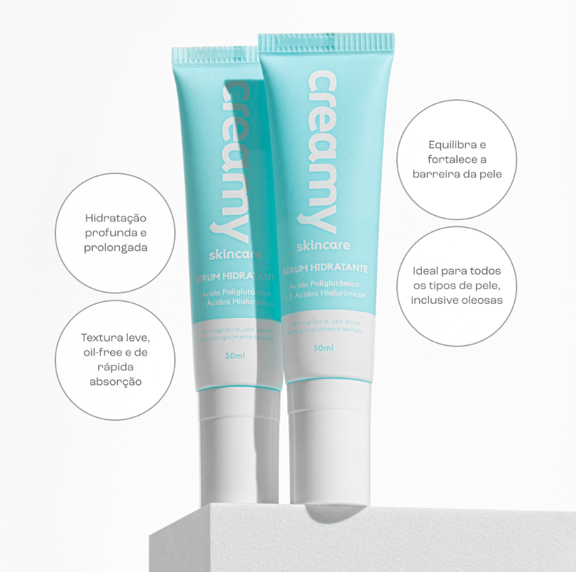 produtos Creamy para pele oleosa e seca