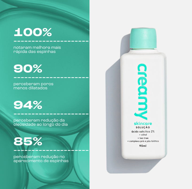 produtos Creamy para pele oleosa e seca