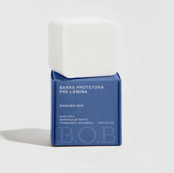 Barra Protetora Pré-Lâmina B.O.B: cuidado 3 em 1 para barba e corpo que protege a pele, melhora o deslizamento da lâmina e ajuda a prevenir irritações, bolinhas e pelos encravados. Use o cupom LIVIAPEREIRA10 e garanta 10% OFF.