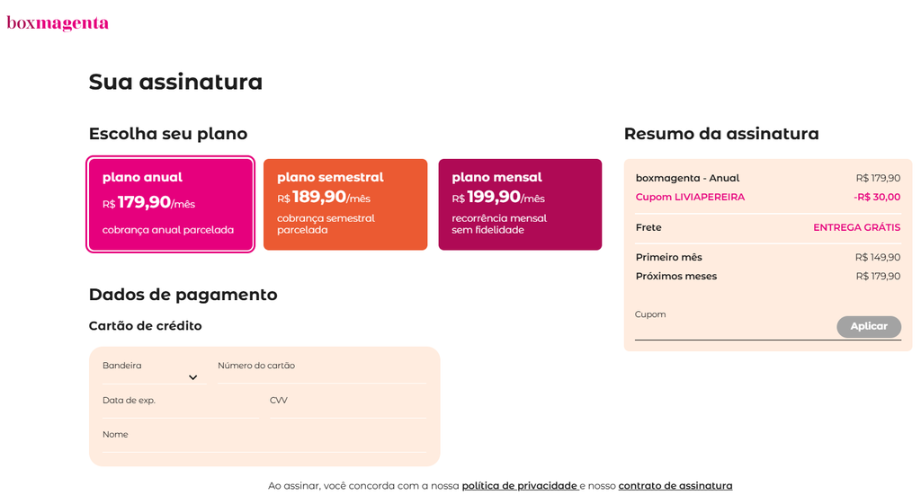 Box Magenta &eacute; boa