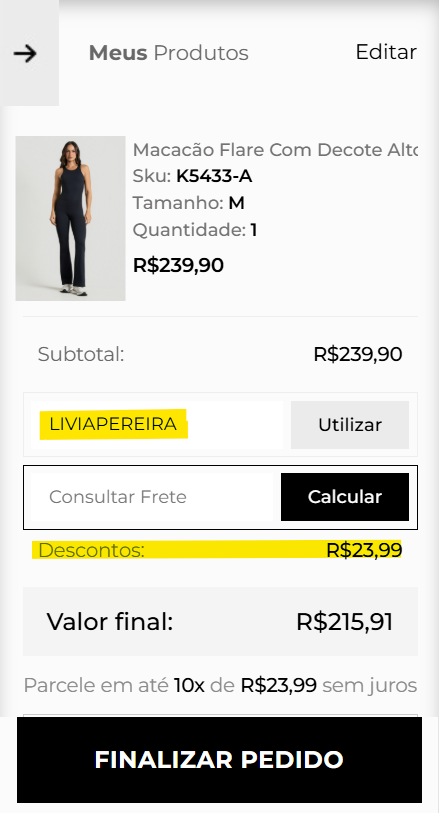 Garanta 10% de desconto na Kaisan com meu cupom LIVIAPEREIRA